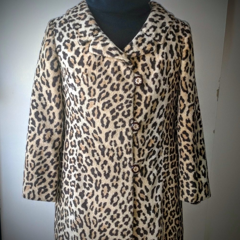 Vintage Leopard Print Jacket Coat Punk Rocker